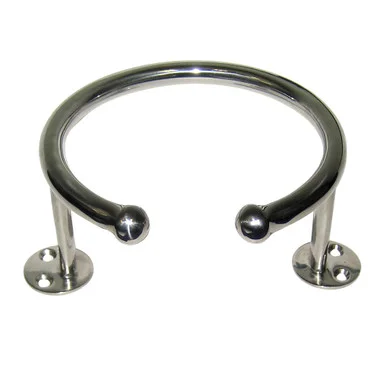 Whitecap Top Mount Ring SS Cup Holder – 1-Drink – Base Mount