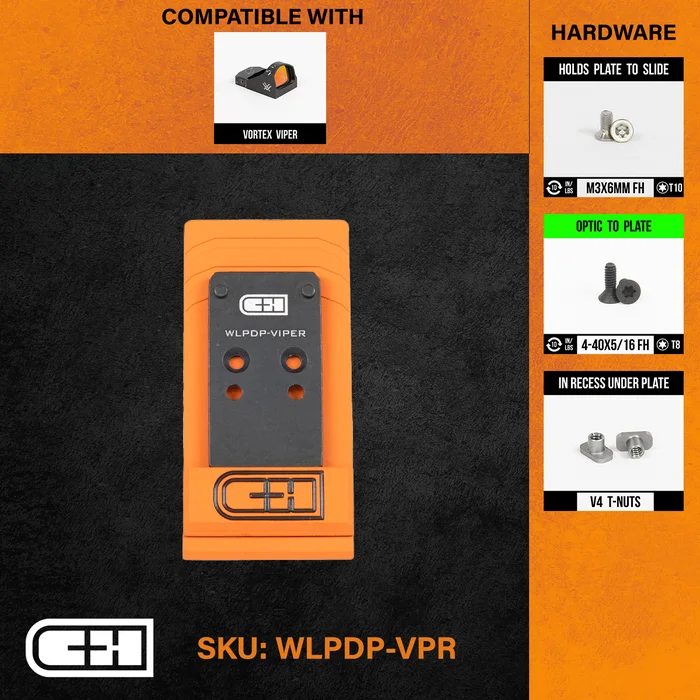 WLPDP-VPR – C&H Precision paltine Walther DEFENSE PDP 1.0 to Vortex Viper
