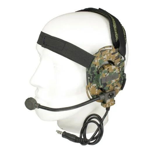 Z-Tactical Bowman EVO III headset Z029, connexion Nato-jack, Digital woodland camo